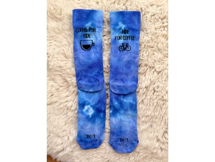 Batikované COFFEE - modré L-XL