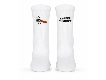 Bavlněné ponožky - COFFEE THERAPY - espresso