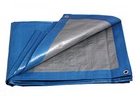 Zakrývací  plachta zesílená  140g/m² - modro - stříbrná