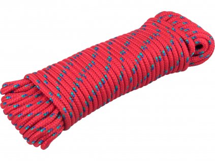 5619 2 snura pletena polypropylenova 6mm x 20m cervena