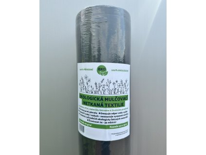 Ekologická netkaná textilie ECO PLA, 60g/m2, 25m x 1,6m - černá, 100% rozložitelná