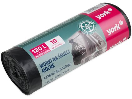 Pytle na odpad York 120 l – 10 ks, 29 µm, 70 × 105 cm