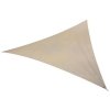 Stínící plachta proti slunci trojúhelníková 3,6 x 3,6 x 3,6 m – béžová