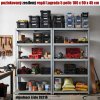 Kovový policový regál do garáže a sklepa – 5 polic, 180 × 90 × 45 cm