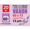 Pytle na odpadky Vaxon 60 l – 20 ks, 13 µm, vázací, fialové, vůně levandule