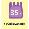 Pytle na odpadky Vaxon 35 l – 30 ks, 13 µm, vázací, fialové, vůně levandule