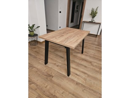 Fuel Jedálenský stôl Dub zlatý 125x80 (k003) biely spodok plátu