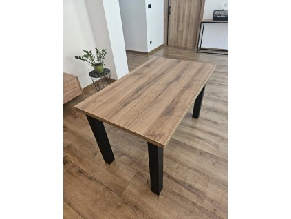 Stamp Jedálenský stôl Dub Sherman  H1344 /125x80/ (spodná strana plátu je bielej farby)