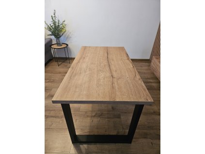 Cruz jedálenský stôl dub Vispa (K2414) 138x80 biely spodok plátu