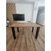 Stamp Jedálenský stôl Dub Sherman  H1344 /125x80/ (spodná strana plátu je bielej farby)