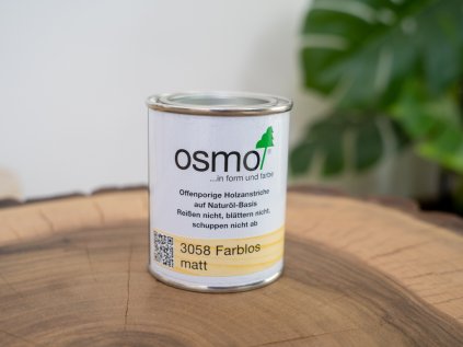 Osmo Top Olej Bezbarvý Mat 3058 na Masivní Dřevo 125 ml