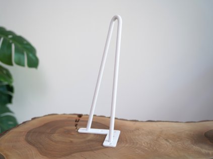 Industrial Hairpin Podnož Noha 2 ramenná Biela 1ks - 2. akosť