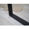 Železná Industrial Podnož Stolová Noha Lichobežník 1ks Čierna 90x53 cm