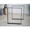 Železná Industrial Podnož Noha z Pasoviny 2ks Čierna 60x72 cm