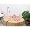 Industrial Hairpin Podnož Noha 2 ramenná Pastelovo ružová 1ks