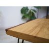 Dubový konferenční stolek z přírodní masivní fošny 40-45x70 cm + Hairpin nohy Dle výběru