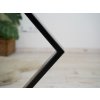 Železná Industrial Podnož Stolová Noha Úzka Hourglass 1Ks Čierna 91x60 cm
