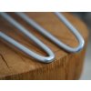 Industrial Hairpin Podnož Noha 2 ramenná Strieborná 1ks