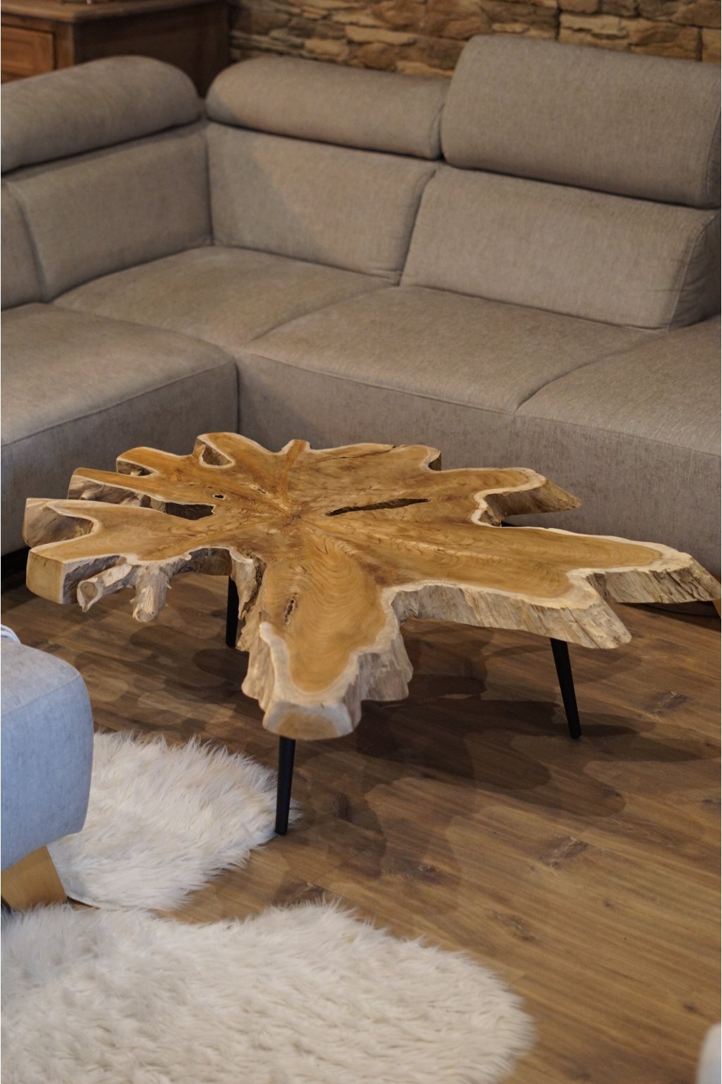 Exotický stůl Teak 120 cm