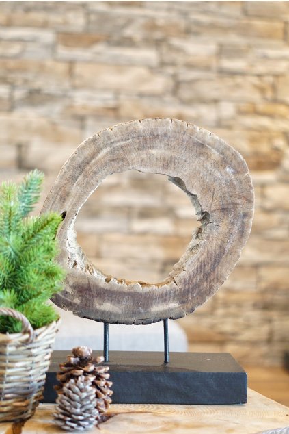 Dekorace Circle Wood Medium 48 cm