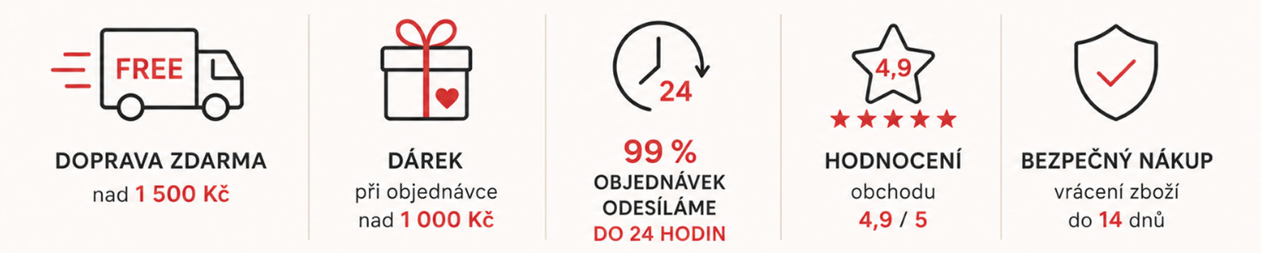 Dárek k objednávce zdarma odesíláme do 24 hodin