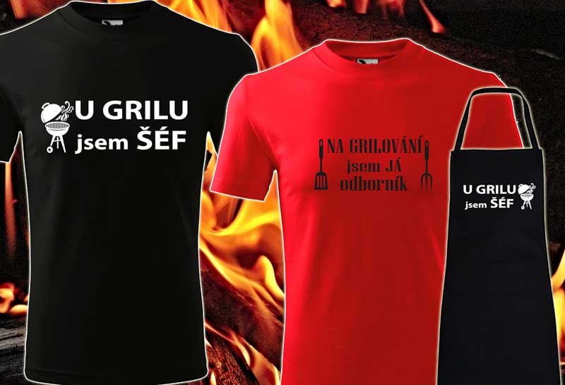 trička a zástěry