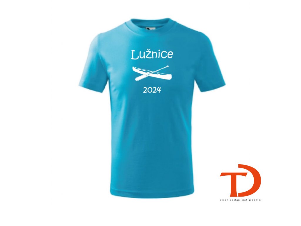 dětské tričko vodácká tričko Lužnice 2023 azurova