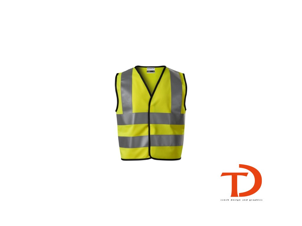 HV Bright Bezpečnostní vesta dětská (Varianta fluorescenční oranžová, Velikost 116 - 140 cm/6 - 8 let)