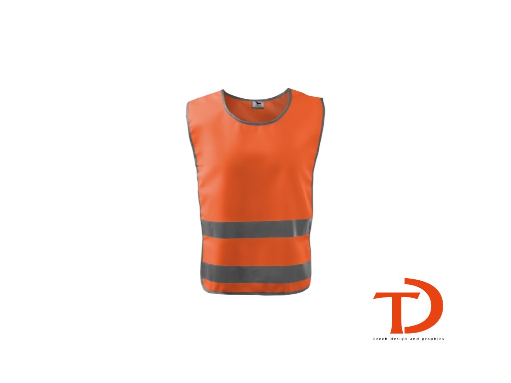 Classic Safety Vest Bezpečnostní vesta unisex (Barva fluorescenční oranžová, Velikost 2XL)