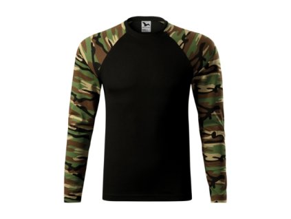 Camouflage LS Triko unisex  - maskáčový rukáv (Velikost XS, Varianta camouflage gray)
