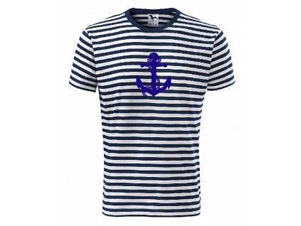 námořnické triko s kotvou modré