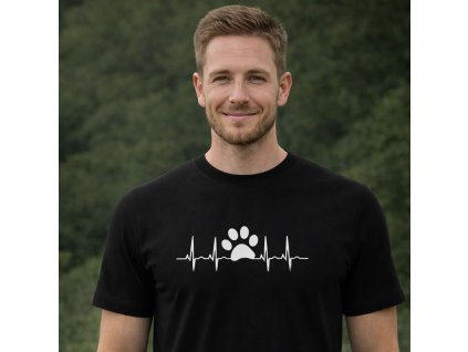 pánské tričlko s tlapkou kočočí model