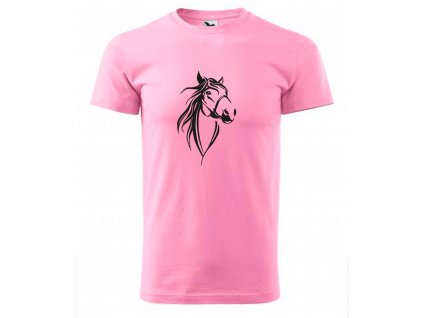 kůň s ohlávkoul růžová