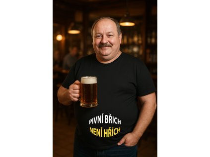 tričko pivní břich není hřích