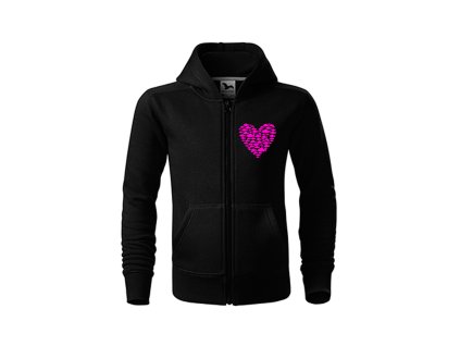 mikyna dámská srdce z kaprů černá