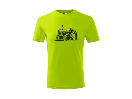dětské traktor zetor tričko limetkové