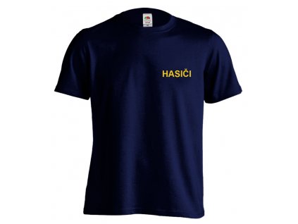 Pánské tričko - HASIČI (Barva textilu Námořní modrá, Velikost oblečení XS)