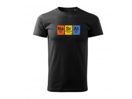 Pánské tričko chemické prvky NaSrAt-barevné