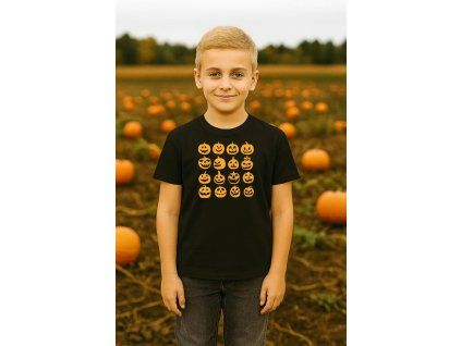 Dětské tričko s dýněmi Halloween
