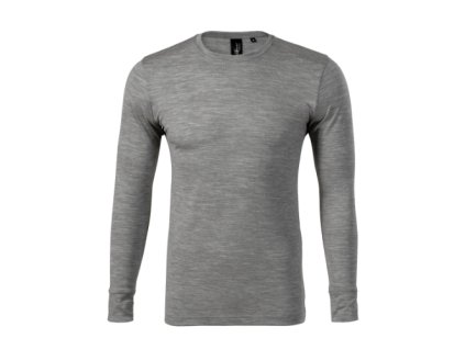 Merino Rise LS Triko pánské (Velikost XL, Varianta tmavě šedý melír)