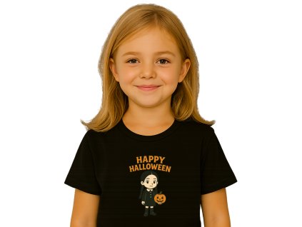 happy hallowen wendsday bílé dětské dívčí tričko