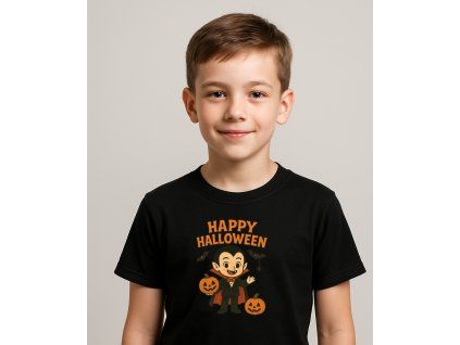 Dětské tričko Happy Halloween s Drákulou