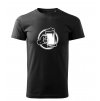 pulitr v kruhu tričko černé