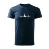 tričko s plachetnicí ekg námořní modrá