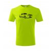 mustang auto dětské tričko limetkové