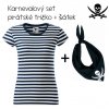 Pirátský set šátek a tričko dámské