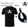 Pirátský set šátek a tričko Black
