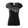 tričko se štikou černa