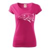 tričko se štikou ružova