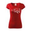tričko se štikou červená
